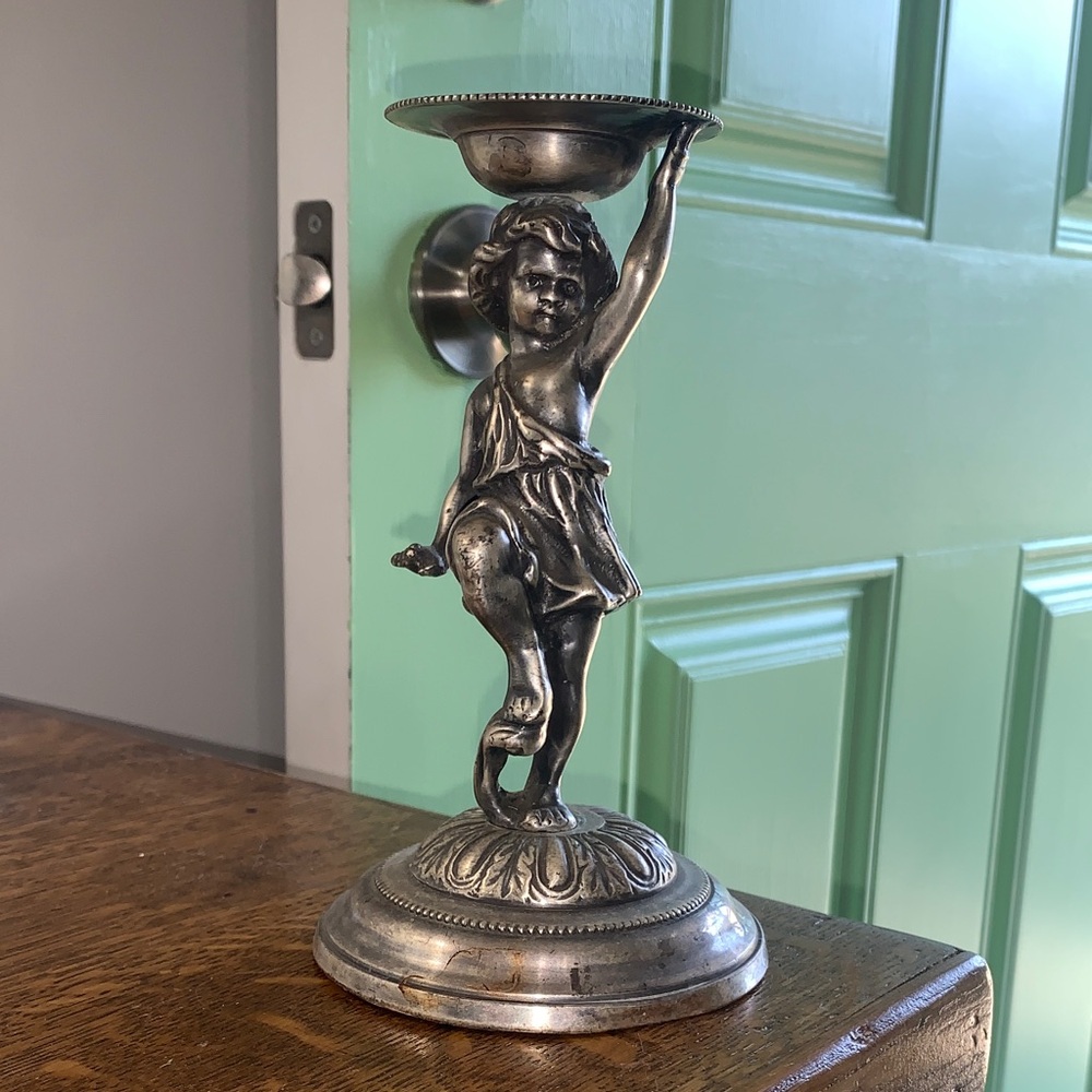 Antique Silver Plated decor item (candle holder)